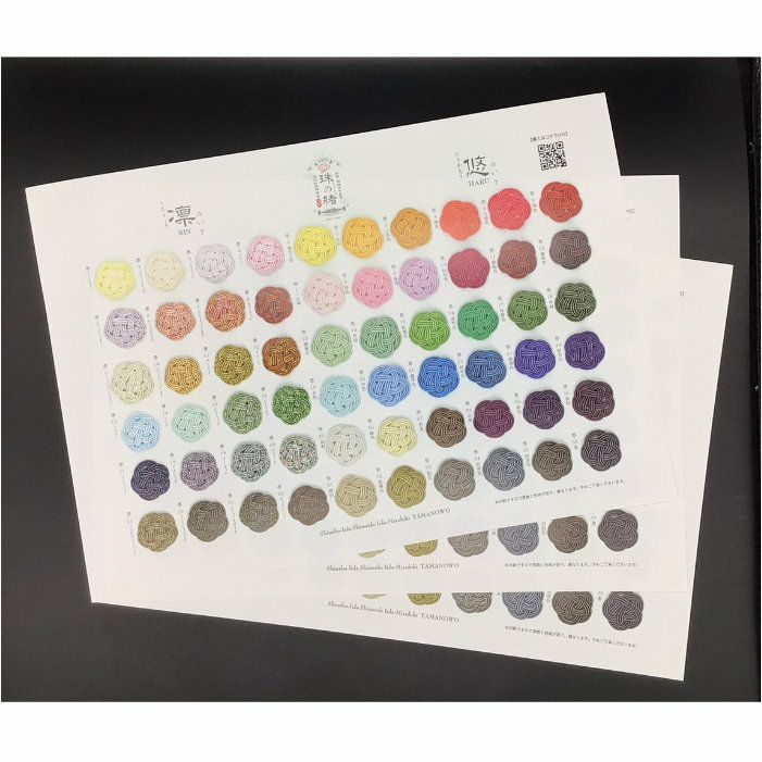 高級絹巻水引、羽衣水引　見本帳カラー印刷版　文字無し　グーグルショッピング用